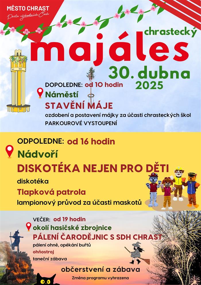 www.vstupzdarma.cz chrastecky majales a paleni carodejnic 2024