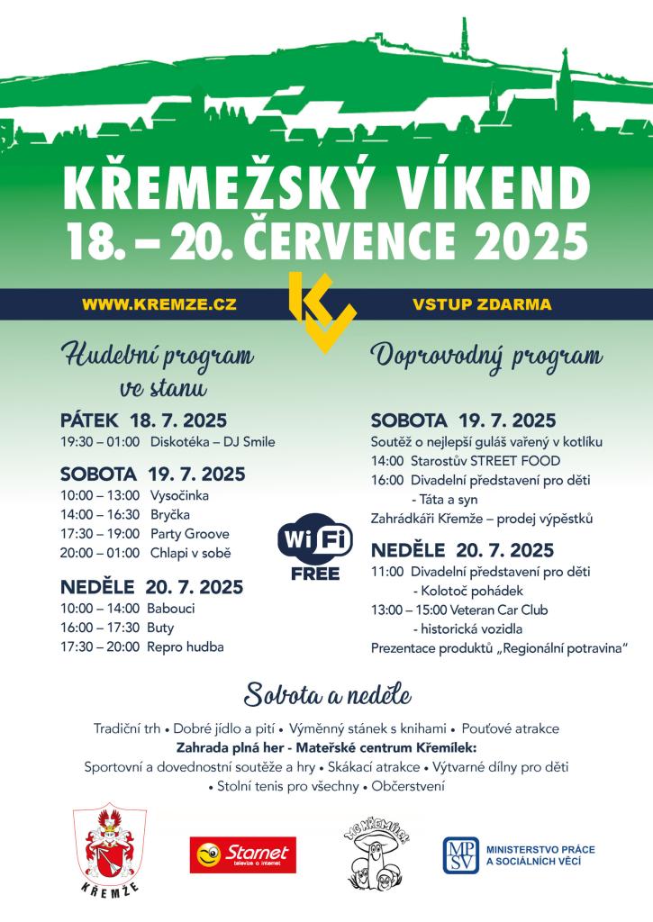 www.vstupzdarma.cz kremezsky vikend 2025