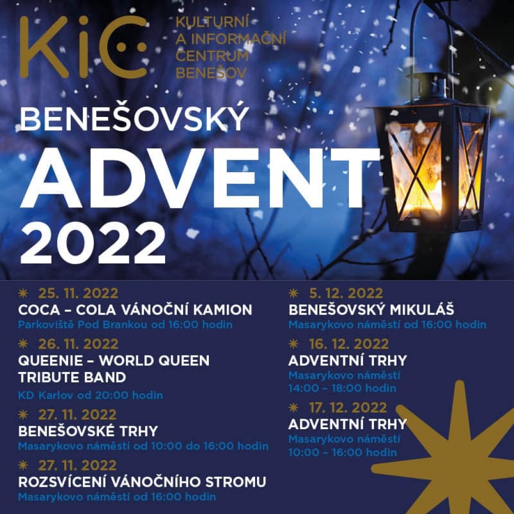Rozsvícení vánočního stromu Benešov 2022