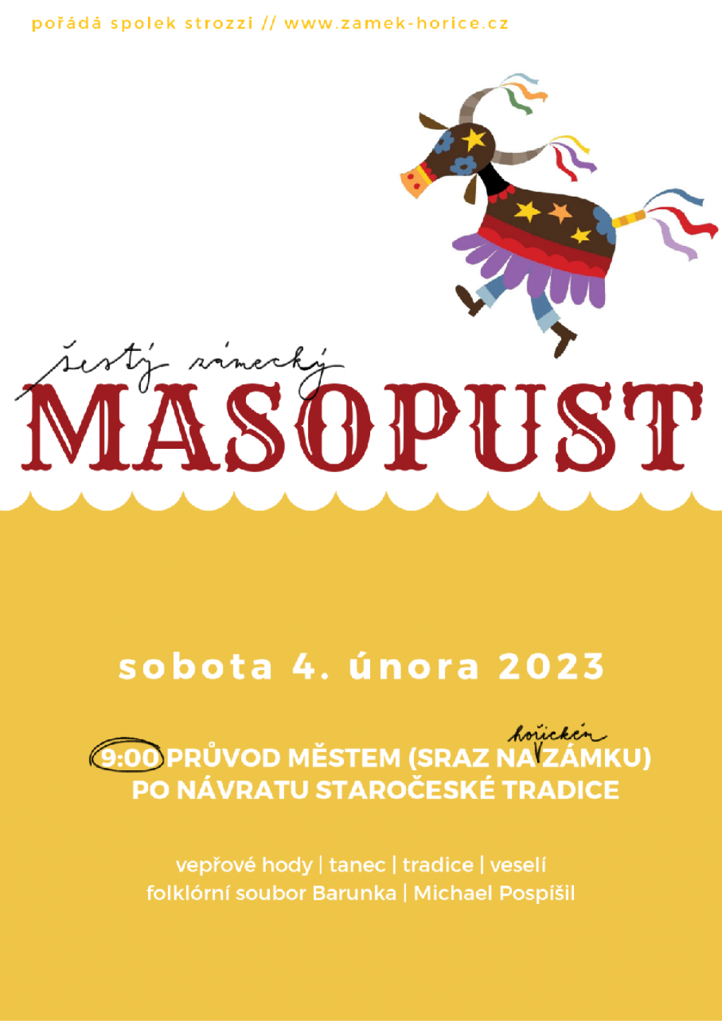 Zámecký masopust Hořice 2023