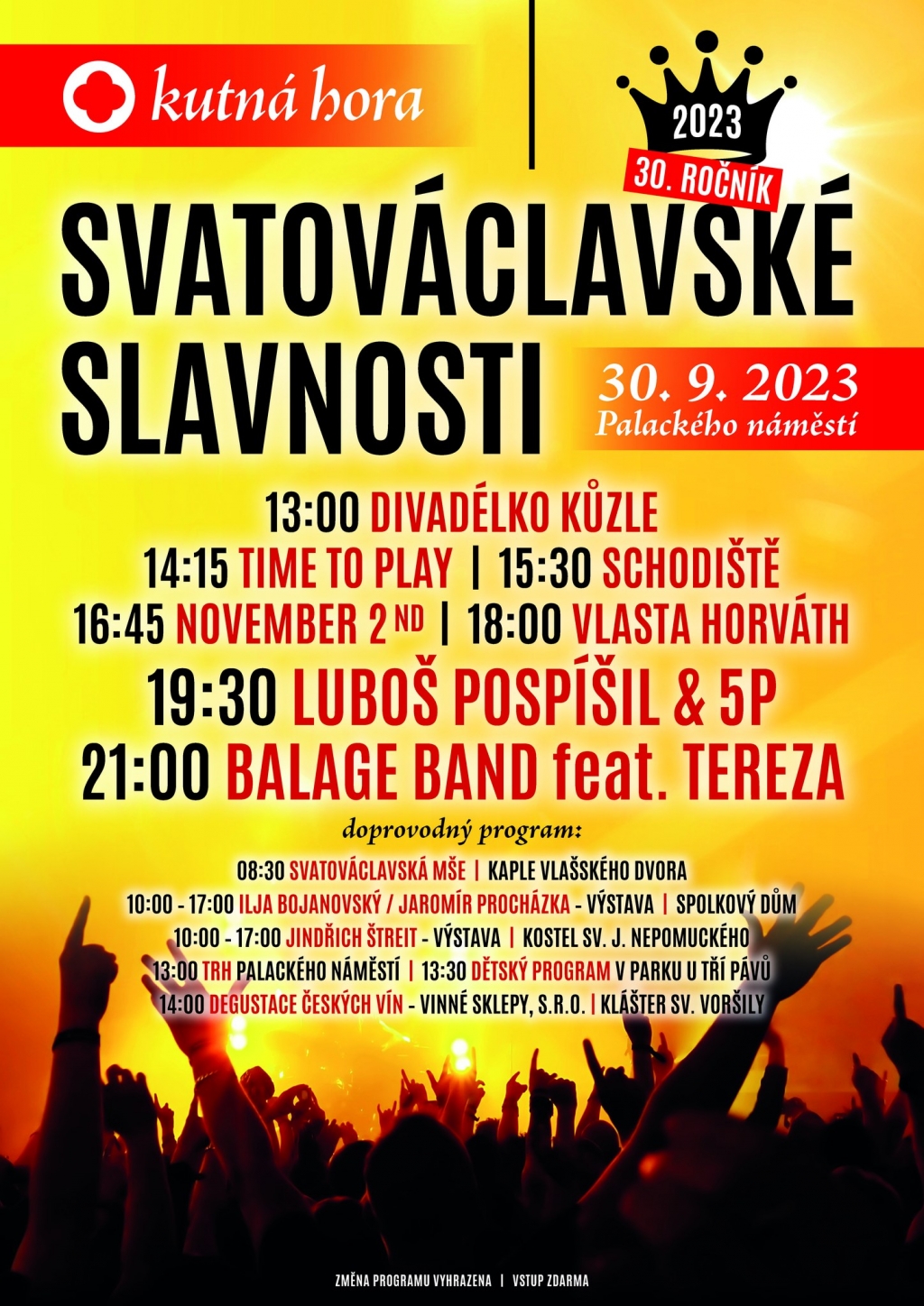 Svatováclavské slavnosti Kutná Hora 2023