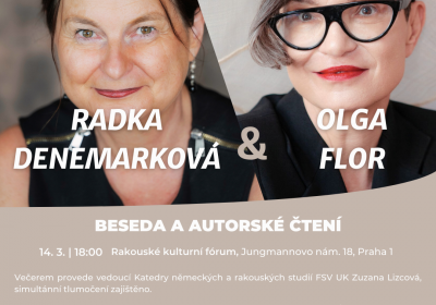 Olga Flor a Radka Denemarková - autorské čtení