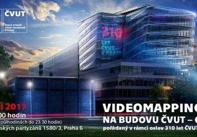 Videomapping na budovu ČVUT – CIIRC