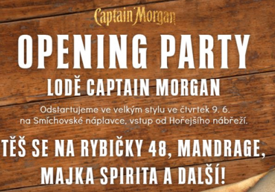 Opening lodě Captain Morgan