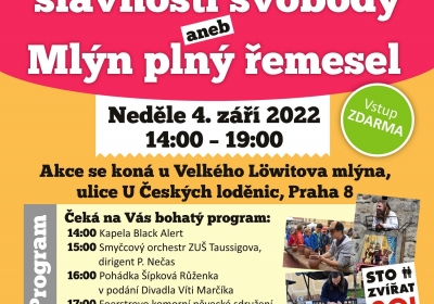 Libeňské slavnosti svobody aneb Mlýn plný řemesel 2022