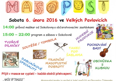 Masopustní veselí - Velké Pavlovice 2016